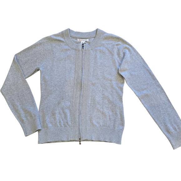 Cutter & Buck 100% Cotton Gray Full Zip Sweater XS – Timeless Knit Style NWT - Picture 7 of 9